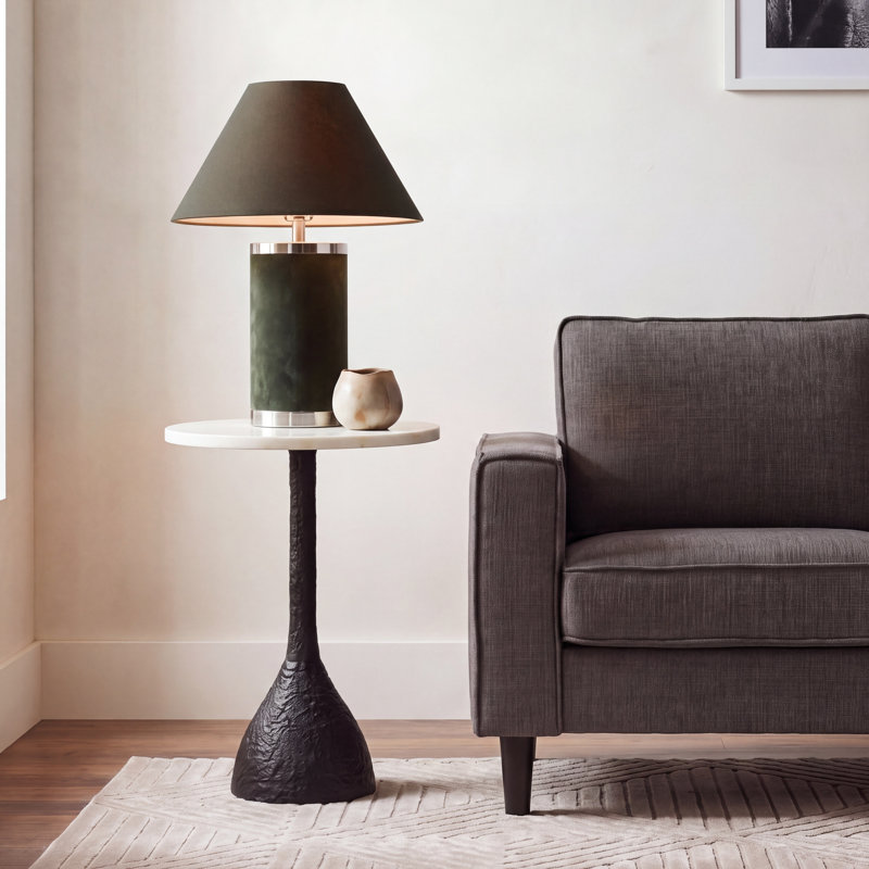 Table d'appoint Avanni, Ivoire, Noir