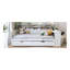Lit de jour double en bois avec tablettes de rangement, lit multifonctionnel avec deux tiroirs de rangement et bureau d'étude, blanc antique-934070443