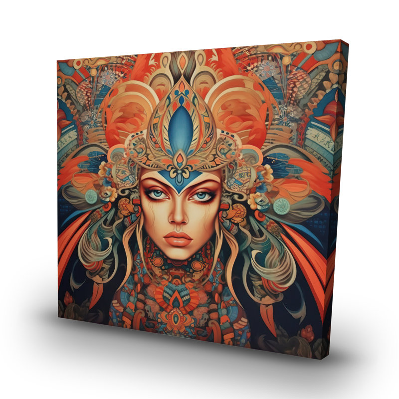 Ancient goddess - 32"x32" art on canvas