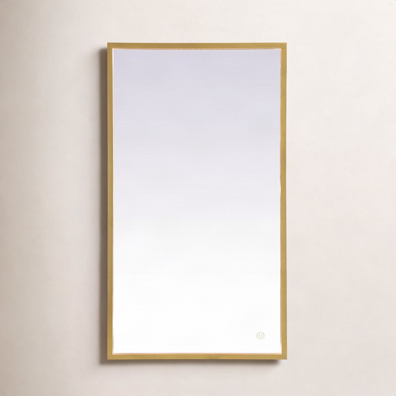 Miroir Piche, 20 po x 36 po, Laiton