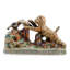 Porcelain Cat with Birds Figurine