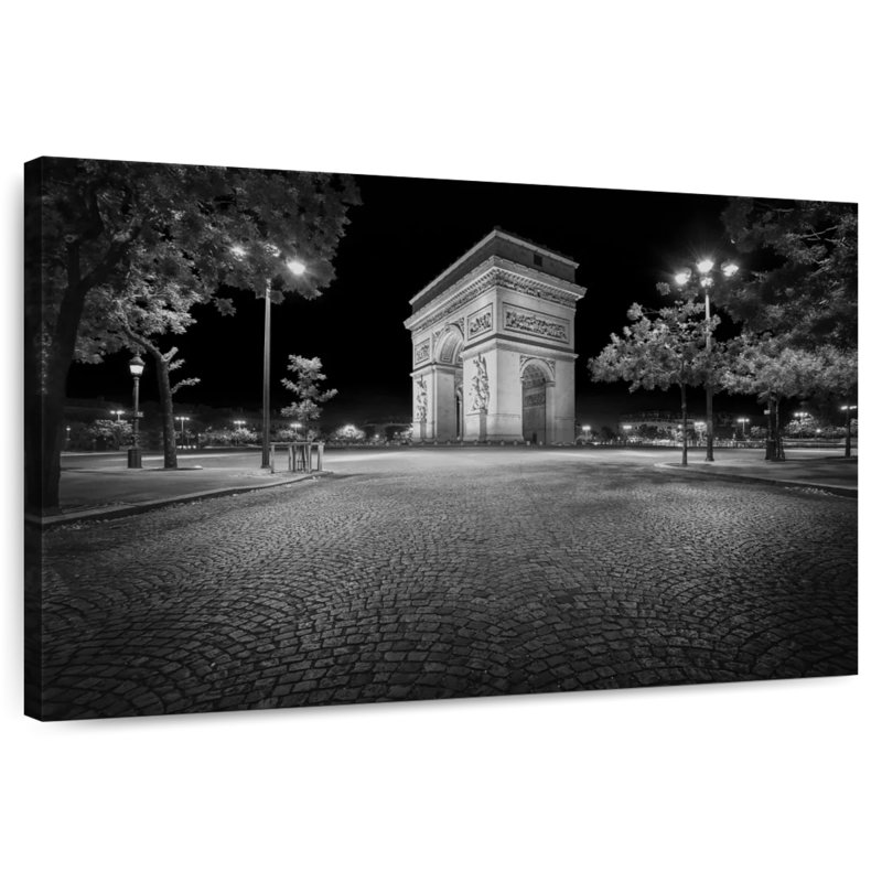 Kavia Arc De Triomphe - noir et blanc, H 8 po x l 12 po