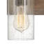 Luminaire de salle de bain en bois à 3 lumières Sawyer avec abat-jour cylindrique transparent