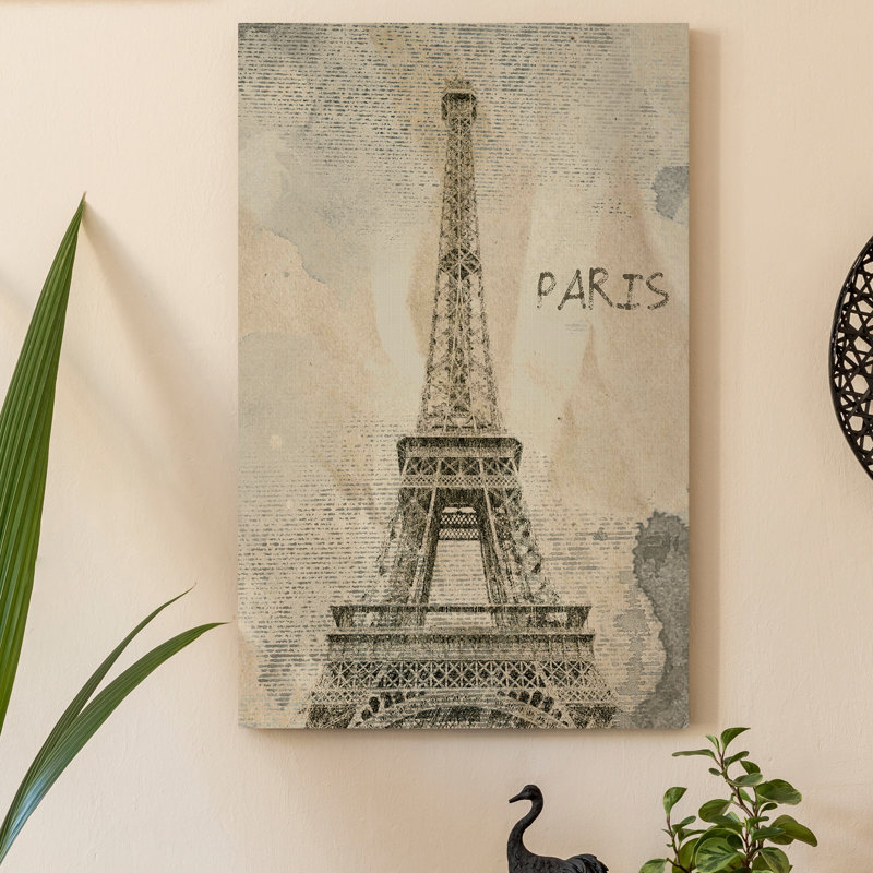 «Souvenir de Paris», reproduction sur toile, H 27 po x l 18 po x P 1 po