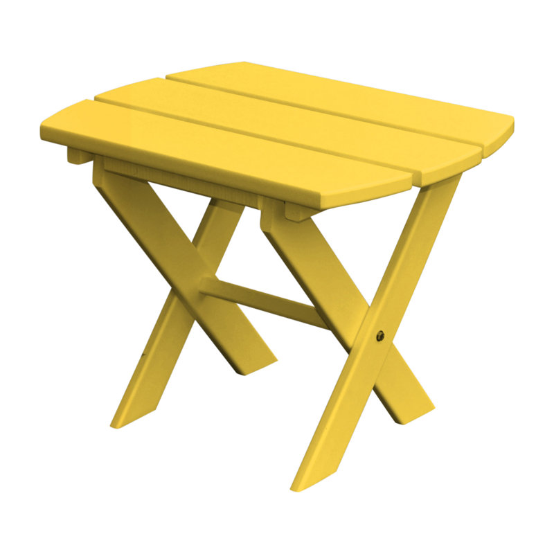 Table d'appoint pliante Anika, Jaune citron
