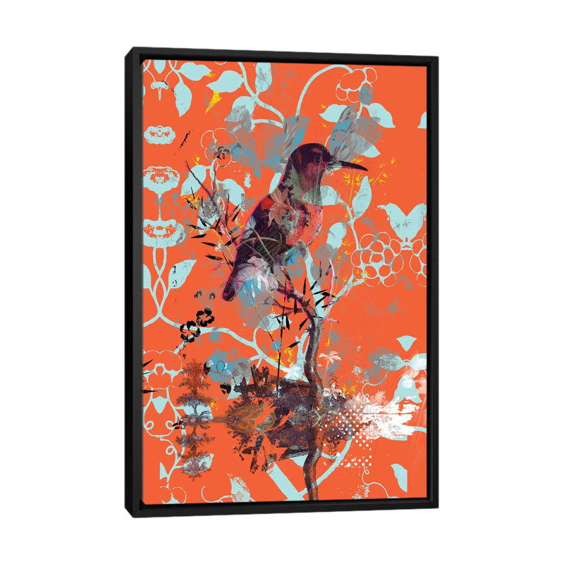 « all fouillis up », impression sur toile, H 26 po x l 18 po x P 1,5 po, Toile avec cadre noir, Pas de tapis