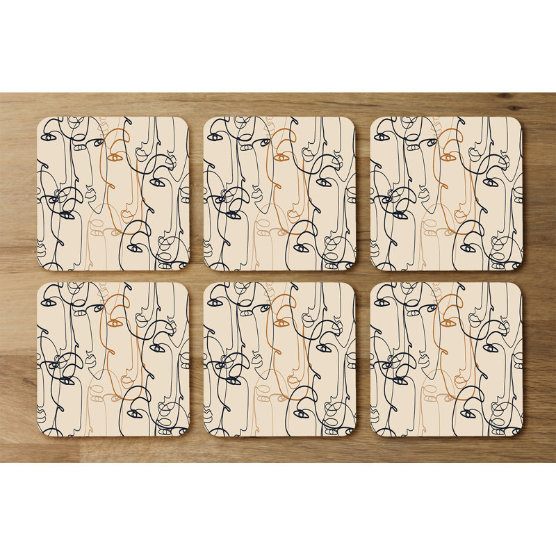 Doyt Square 6 Piece Coaster Set