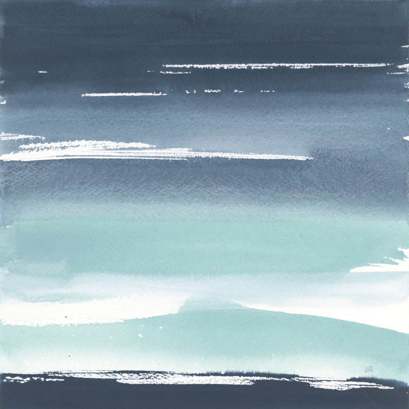 Reproduction de paysage marin altéré IV par Chris Paschke, H 20 po x l 20 po, Oui, Imprimé à cadre doré