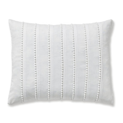 Pom Pom Striped Cushion with Filling