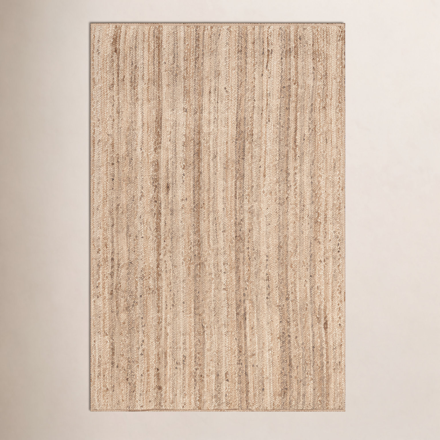 Natural Hand-Woven Jute Rug, Rectangle 3' x 5'