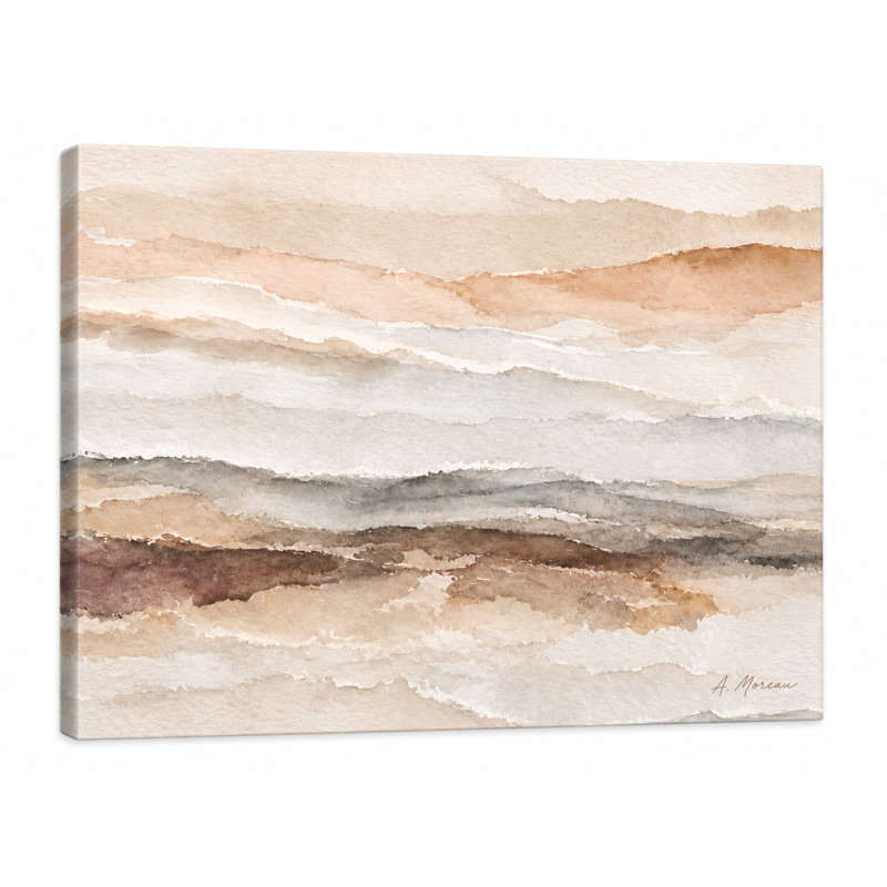 Coastal Strata, art mural sur toile tendue, H 24 po x l 36 po x P 1,5 po