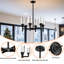 Chandelier with Glass Accents-42653590-42653588-42653587