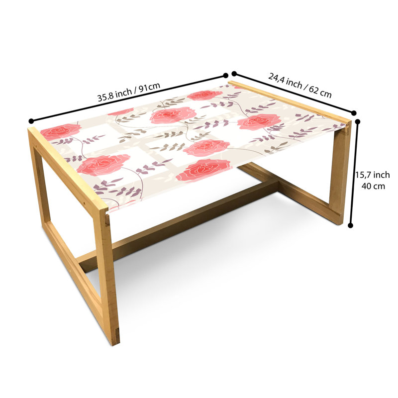 Table basse East Urban Home Rose, H 24,4 po x L 35,83 po x P 15,75 po