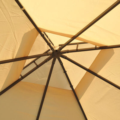 Pavillon de jardin d'extérieur en fer avec rideaux d'intimité en acier avec rideaux d'intimité