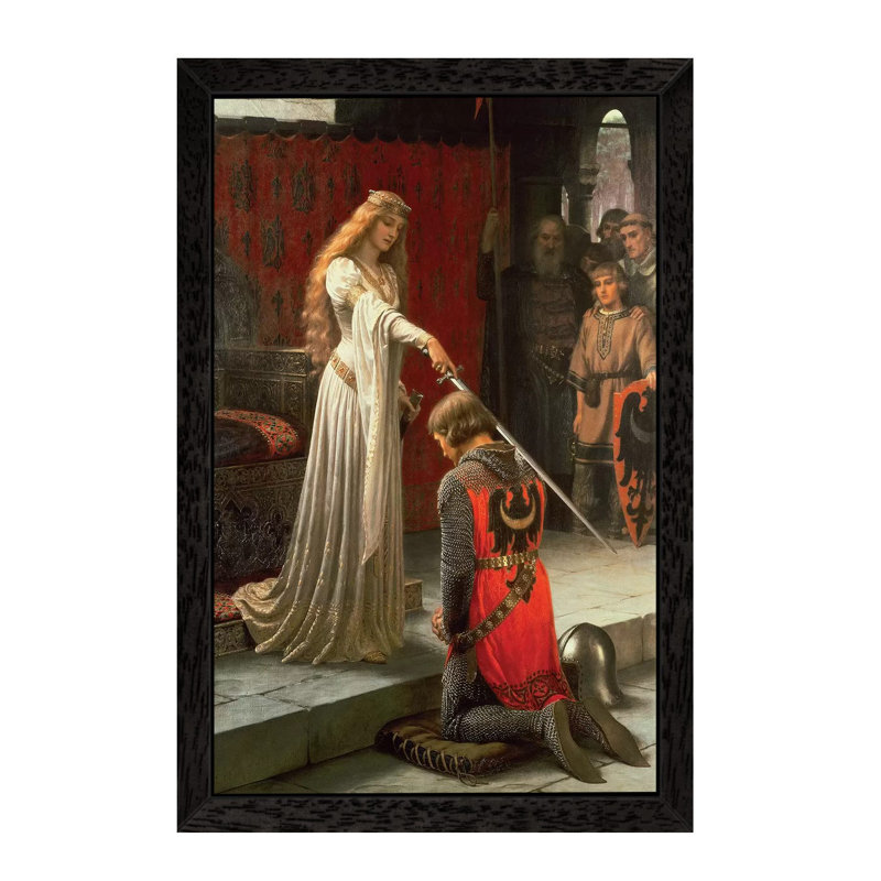 The Accolade, 1901 - Painting on Canvas, 66.04 cm H x 45.72 cm W, Black Framed