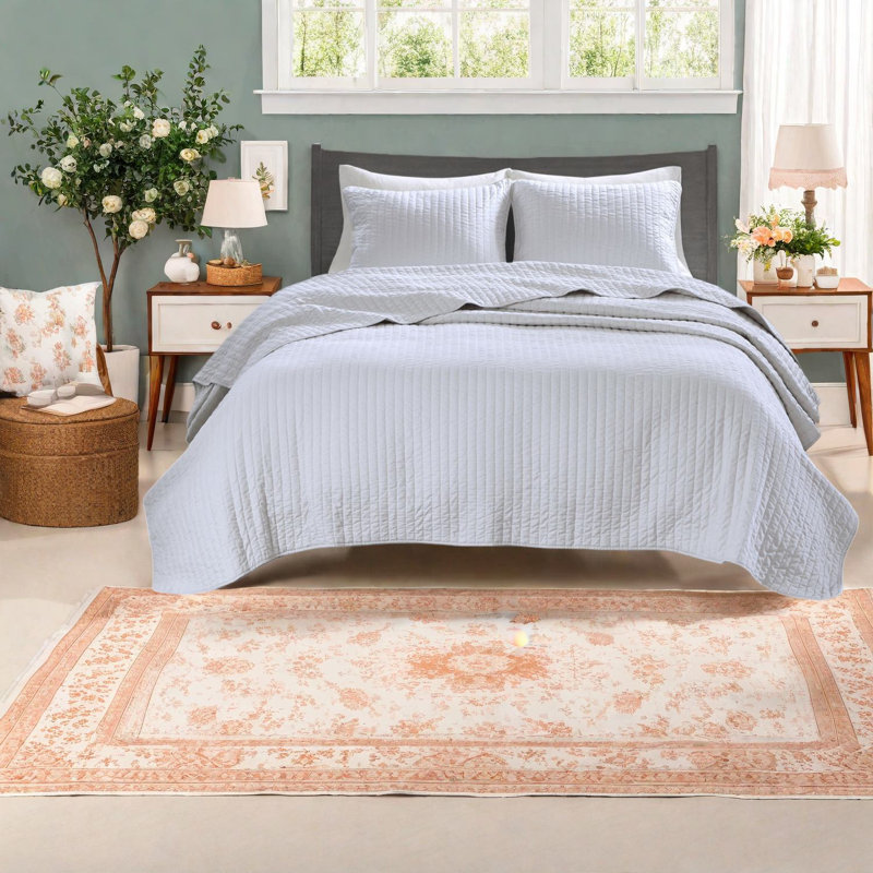 Ensembles de literie confortables en coton, courtepointe réversible blanche pour la maison