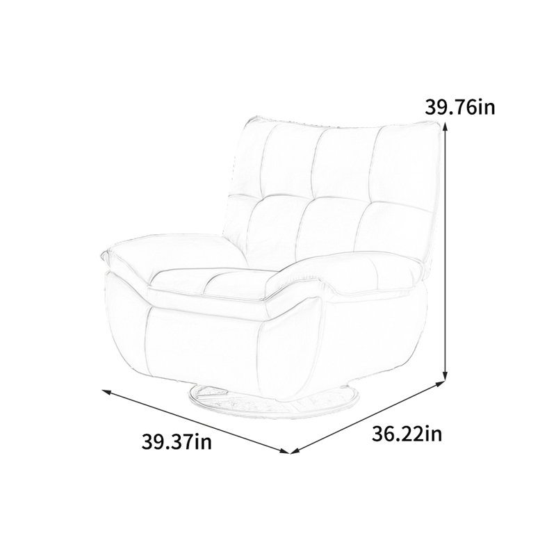 Modern minimalist ergonomic design recliner, Brown