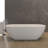 59" x 30" Freestanding Soaking Solid Surface Bathtub with Drain