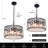 16" Modern 4-light Drum Crystal Chandelier Dimmable