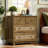  Mikels 26.9"W Night Stand with Drawers, Rattan Nightstand with Charging Station, 27.6" W x 29.6" H, Boho End Tables Living Room, Tall Nightstands with 4 Drawers-1340312211