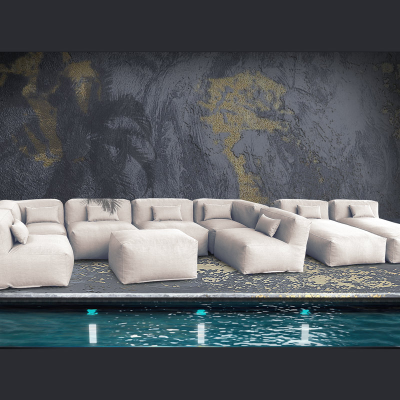 Fauteuil à billes 9 pièces, Beige clair