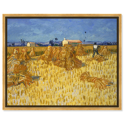 Récolte de maïs en toile sur toile, art campagnard rétro par Art Remedy