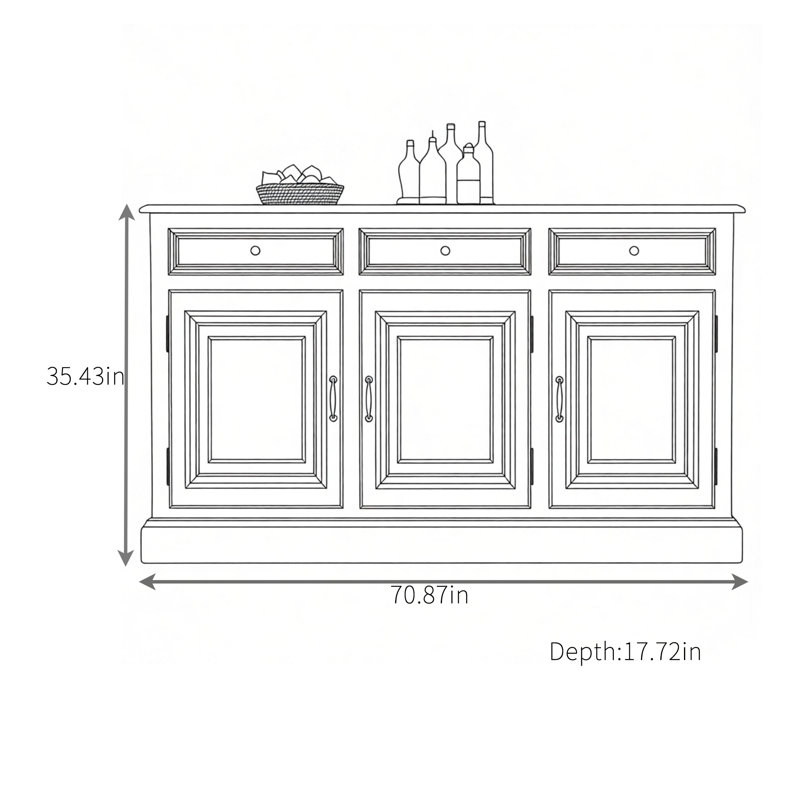 Buffet multifonctionnel à grande capacité