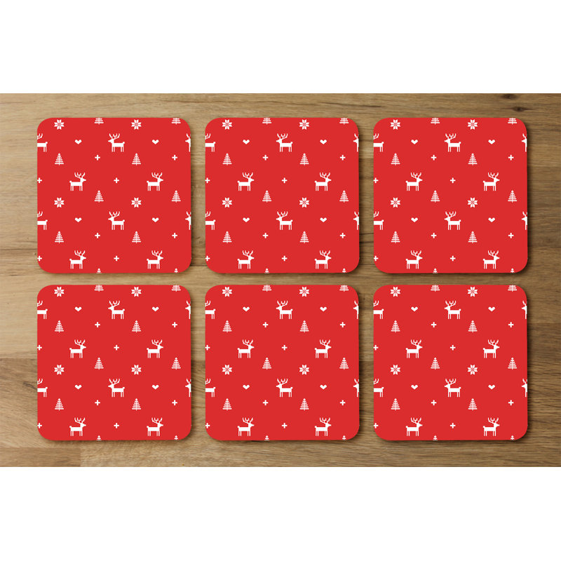 Square 6 Piece Coaster Set