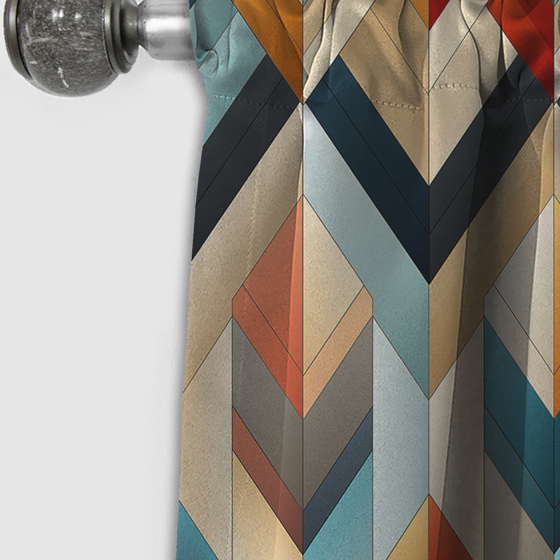 Motif à chevrons Urban Geometric - Rideau à chevrons - Rideau occultant à chevrons - 1 panneau, L 52 po x L 95 po
