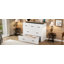 Armoire lit escamotable Murphy avec station de charge, lit plateforme pliable multifonctionnel avec 1 grand tiroir de rangement pour chambre d'amis, petite chambre-807768571-807768572