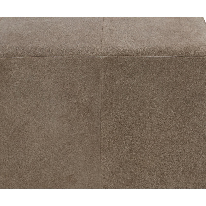 Square Leather Ottoman