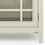 Armoire basse traditionnelle en bois massif avec portes en verre et tablettes réglables l 46 po Connaught-208237371