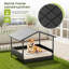 Lit pour chien en rotin d'extérieur et d'intérieur avec coussin amovible-926278115