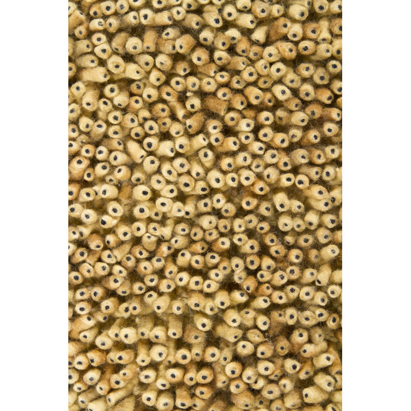 Ambiance Wool Area Rug in Tan, Round 7'9" x 7'9"