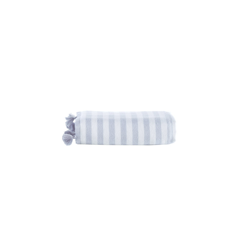 Turkish Cotton Lightweight Jacquard Hand Towel, Blue