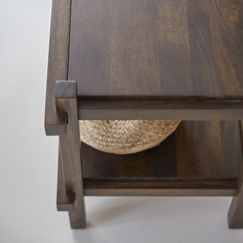 Arko 50cm W Solid Wood Bedside Table