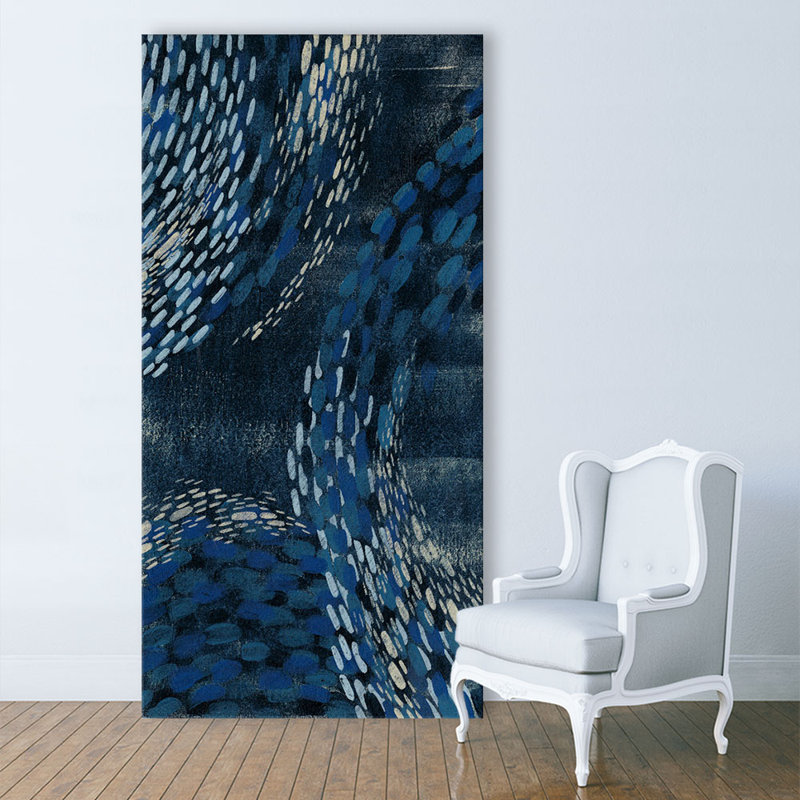 Reproduction d’art sur toile tendue « moon tide i » par grace popp, H 84 po x l 48 po x P 1,5 po