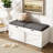  40" Shoe Storage Bench With Cushion, Lift Top Storage & Adjustable Shelf-352276271