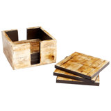Coast to Coast 7 Piece Coaster Set with Holder