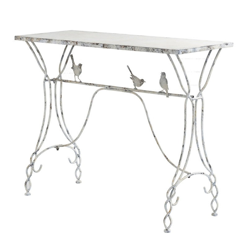 43x16.5x34" Whimsical Bird Perch Console Table