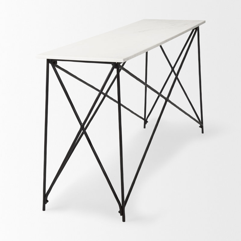 Josanne 59'' Marble Top Console Table