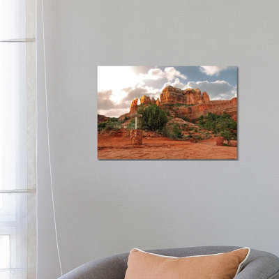Cathedral Rock Hiking Trail In Sedona Arizona 1 Piece Wrapped Canvas Wall Art
