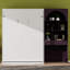 Lit escamotable avec armoire arquée, DEL intégrée, tiroir, cadre de lit mural pliable, plusieurs compartiments de présentation ouverts-133408619
