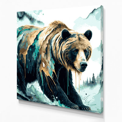 Art animalier sur toile vert