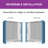 56"- 60" W x 76" H Sliding Frameless Shower Door with 5/16" Clear Tempered Glass-97811047