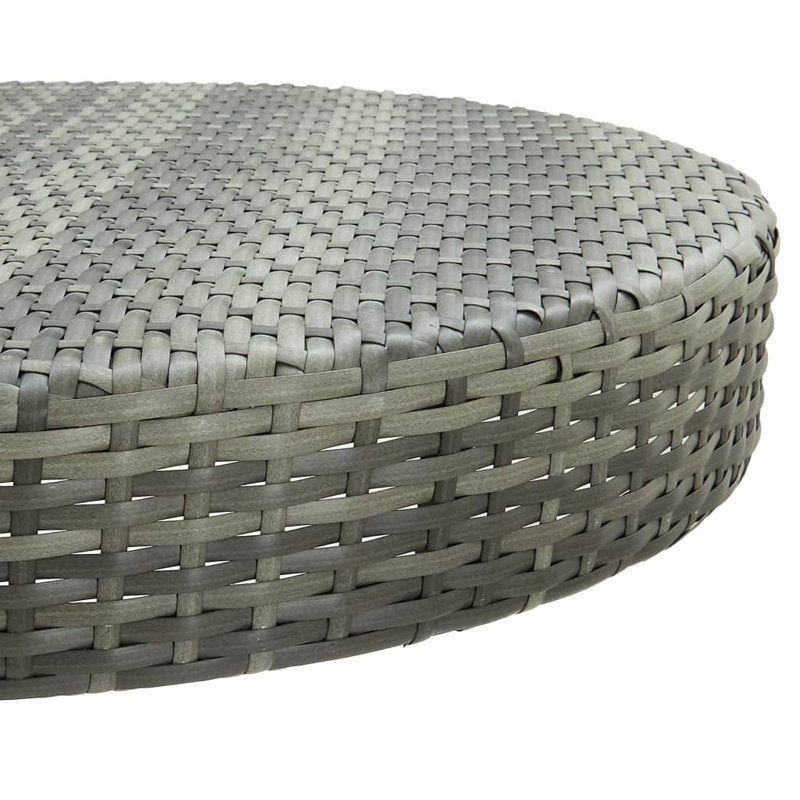 Rattan Bar Table, Gray, 23.8" x 41.7" (Dia. x H)