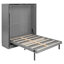Grand lit escamotable rotatif avec supports de rangement cachés-1594335945