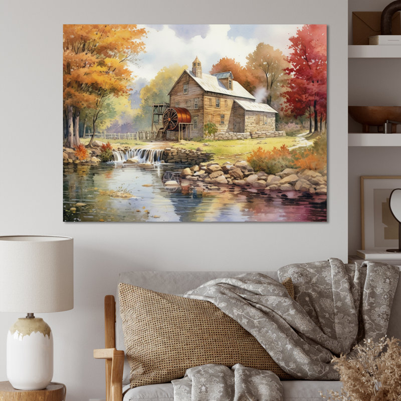 Ohio campagne charmante sur toile, H 34 po x l 44 po x P 1,5 po, Toile tendue