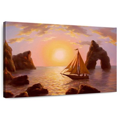 Mehar Sailboat By The Cliffs