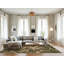Tapis botanique beige lavable à la machine-867654287